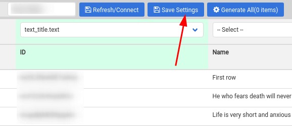 Saving the Airtable integration settings