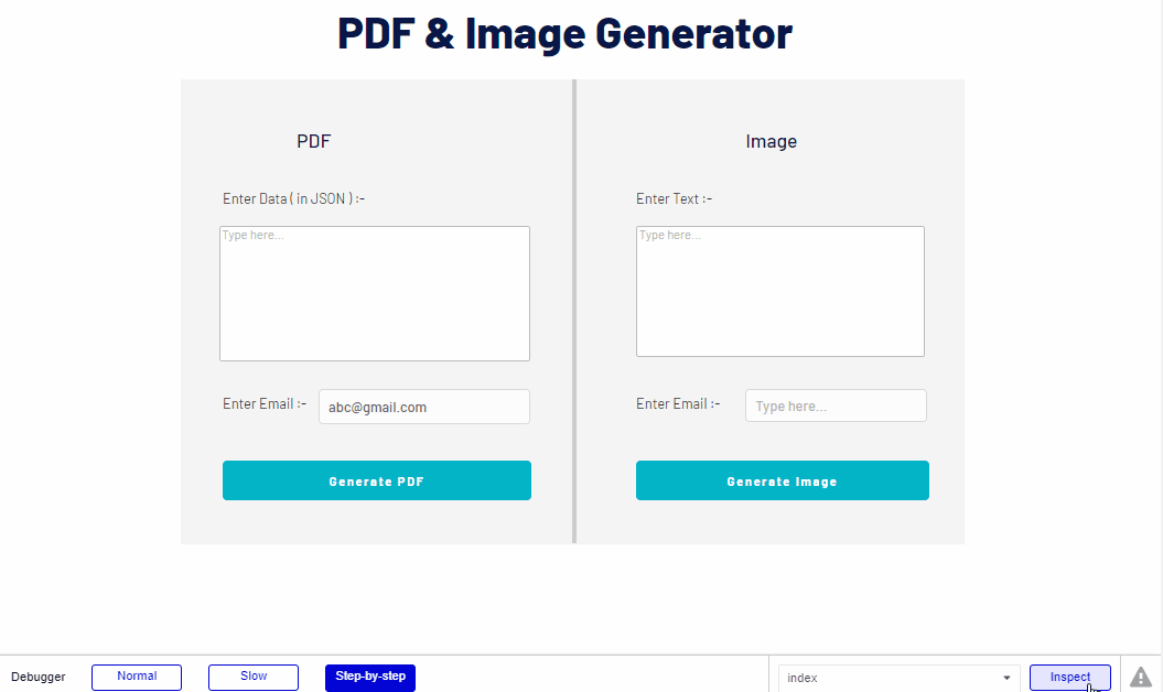Bubble.io  image generation demo